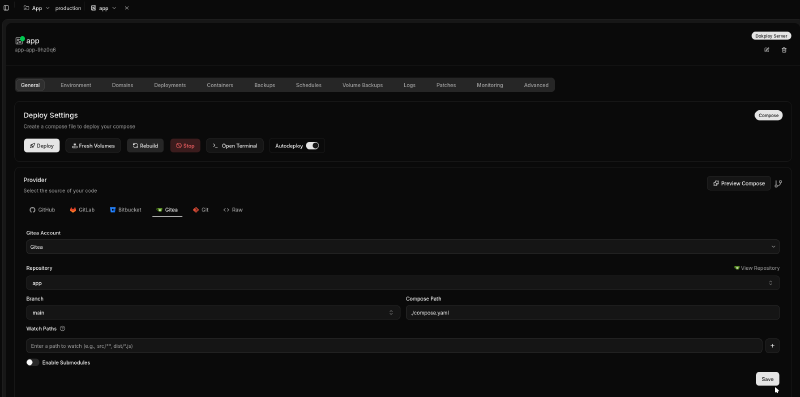 Dokploy app